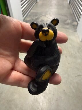 Bearfoots Black and Yellow Bear Figurine Home Accent Montana small